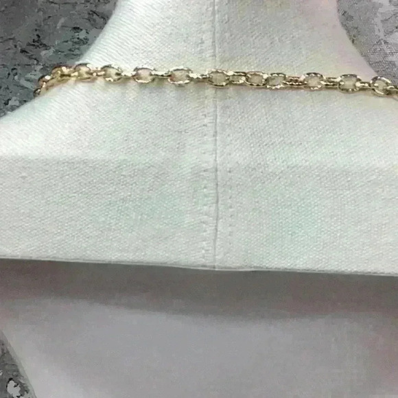 Vintage Cream and Gold AB Glass Crystal Beads Necklace - Picture 2 of 3